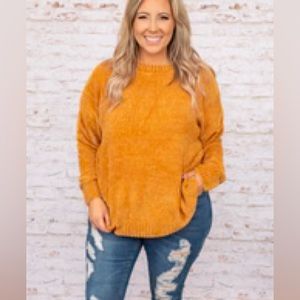 Cozy And Fabulous Sweater, Desert Mustard